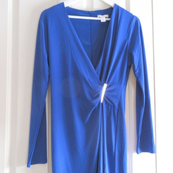 London Times Blue Knit Dress - Picture 6 of 8